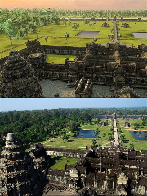 Virtual Or Reality 12 Amazing Angkor Wat 3d Comparison Photos