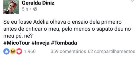 ego geralda critica adélia e depois apaga post fiquei brava mas me arrependi notícias de