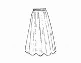 Skirt Long Coloring Coloringcrew sketch template
