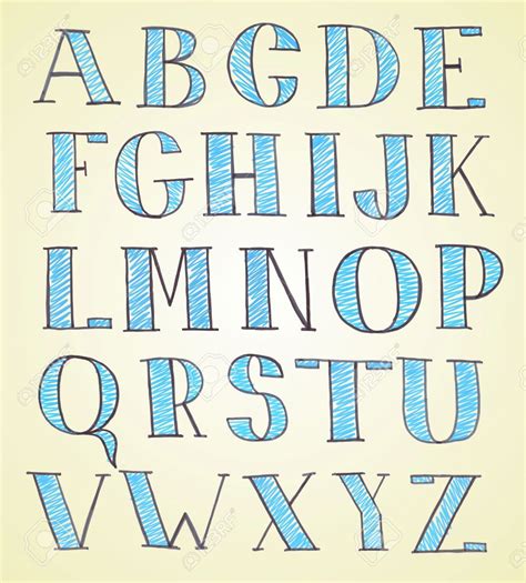 stock vector hand lettering alphabet hand lettering fonts hand