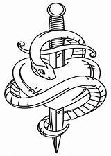 Dagger Tulamama Snakes sketch template