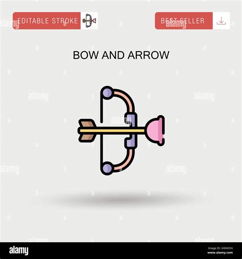 bow  arrow simple vector icon stock vector image art alamy