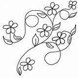 Vine Vines Flower Coloring Flowers Drawing Pages Leaves Drawings Leaf Outline Sketch Line Easy Simple Clipart Draw Color Flowering Painting sketch template