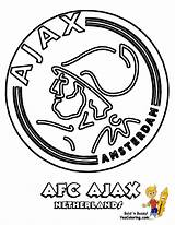 Ajax Kleurplaat Kleurplaten Coloring Voetbal Clubs sketch template