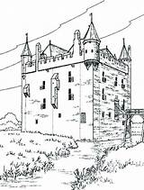 Castle Coloring Pages Medieval Castles Knight Fort Knights Sheets Kids Printable Color Adults Book Fantasy Colorare Da Palace Colouring Bouncy sketch template