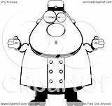 Bellhop Worker Clipart Cartoon Shrugging Careless Surprised Angry Cory Thoman Outlined Coloring Vector Royalty Clipartof sketch template