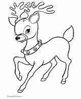 Coloring Reindeer Cute Pages Printable Christmas sketch template