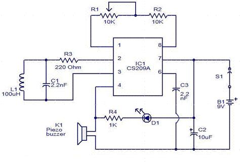 simple metal detector circuit diagram  csa electro circuit
