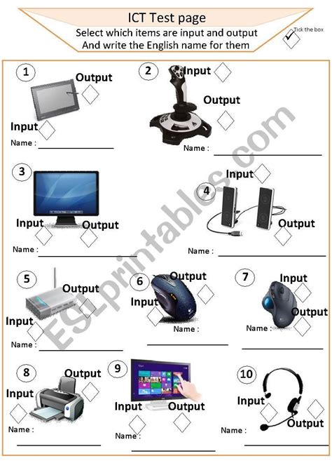 input output devices worksheet   gambrco