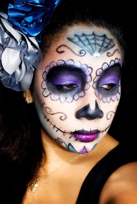beautiful colorful sugar skull halloween makeup ideas