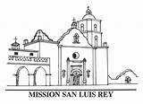 California Mission Missions San Rey Luis Francia Califa Coloring Culture Pages History Social Studies Native Multi Project sketch template