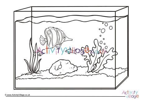 aquarium colouring page