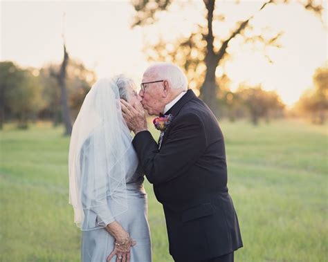 couple celebrates 70th anniversary with wedding shoot they