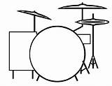 Drum Set Rock Drawing Coloring Roll Drums Pages Drawings Kids Music Printable Shapes Shape Easy Simple Outline Musical Draw Instruments sketch template