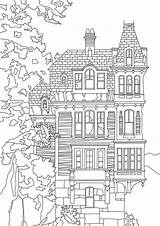 Coloring Pages City Buildings Adults Colouring House Cityscape Drawing Houses Still Life Color Fruit Cityscapes Getdrawings Getcolorings Printable Print Colorings sketch template