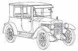 Ford Coloring Model Car Pages Antique Cars Old Classic Truck Drawings Vintage Draw Sketch Color Tocolor sketch template