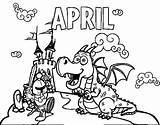 Coloring April Pages Mois Coloriage Print Mink Colorear Months Year Annee Fools Getdrawings Année Coloringcrew Getcolorings Kids December Dibujo Showers sketch template