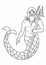 Merman Poseidon Neptune Mythologie Neptuno Mitologia Dieu Hugolescargot Malvorlagen Meerjungfrau Poséidon Atena Mythical Mythology Printables sketch template