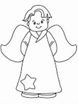 Angel Coloring Angels Boy Pages Christmas sketch template