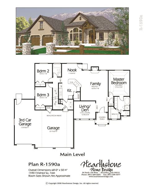 hearthstone home design  house plans small house plans rambler house plans