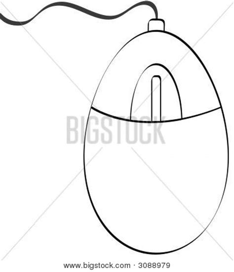 mouse outline image photo  trial bigstock