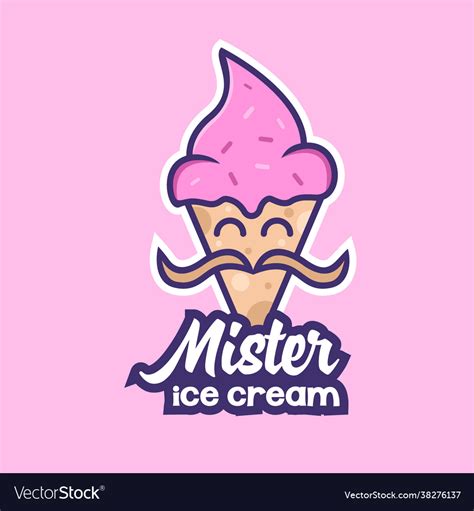 Mister Ice Cream Logo Royalty Free Vector Image