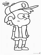 Gravity Falls Dipper Coloring Pages Surprised Printable Bettercoloring sketch template