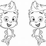 Bubble Coloring Guppies sketch template