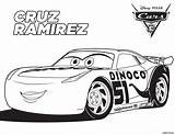 Coloring Pages Cars Disney Printable Cruz Sheets Car Mcqueen Ramirez Colouring Storm Jackson Lightning sketch template