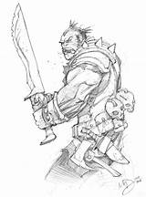Orc Dunbar Sketch Sketches Characters Coloring Charakter sketch template