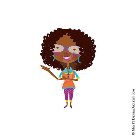 african american woman back to school teachers clipart