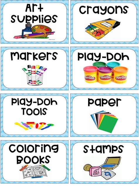 printable toy labels  preschool classroom printable templates