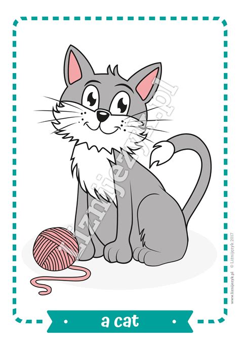 cat pets english flashcards lick  language wwwliznijezykpl
