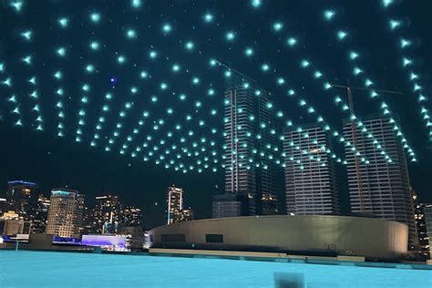 catch  spectacular drone show   rooftop  friday night secret houston