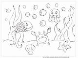 Coloring Sea Ocean Pages Under Scene Drawing Summer Template Print Color Printable Sheets Adults Templates Drawings Floor Getdrawings Craft Cut sketch template