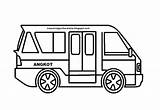 Mewarnai Sketsa Transportasi Angkot Kendaraan Contoh sketch template