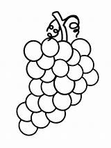 Colorir Grapes Weintraube Hrana Imprimir Uva Bojanke Malvorlage Fruit Decu Nazad sketch template