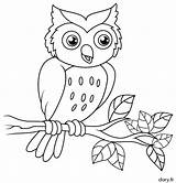Hibou Dessin Colorier Coloriage Imprimer Chouette Renard Owl Oiseau Owls Dory Savoir sketch template