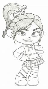 Vanellope Schweetz sketch template