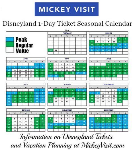 disneyland ticket pricing calendar  disneyland  discount disneyland