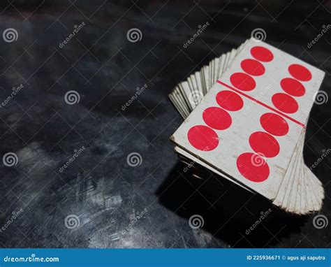 dominos playing cards jakarta  juli  stock image image  cards juli