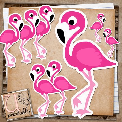 printable flamingo cake topper printable templates