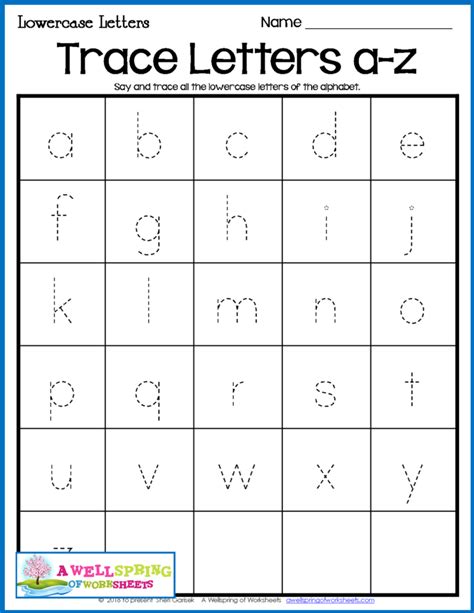 uppercase  lowercase letter tracing worksheets