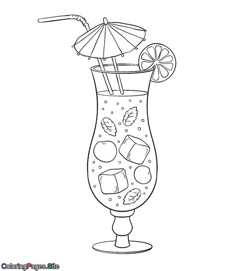 summer drink  coloring page coloring pages
