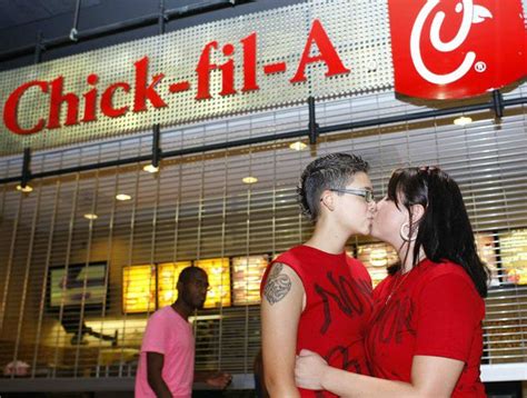 ‘same sex kiss day at chick fil a draws kissing activists
