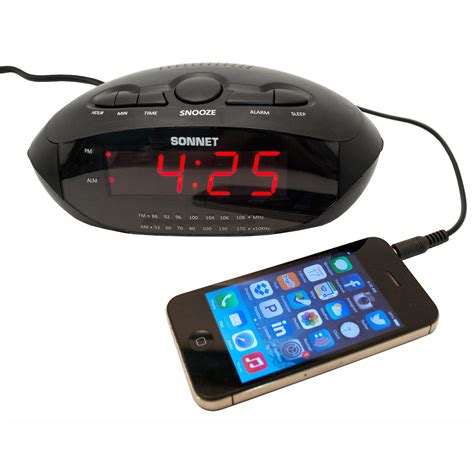 sonnet   alarm clock radio  usb charging lodgingsupplycom