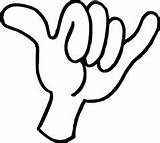 Hang Loose Sign Clip Hand Clipart Hawaii Template Clipartbest Cliparts sketch template