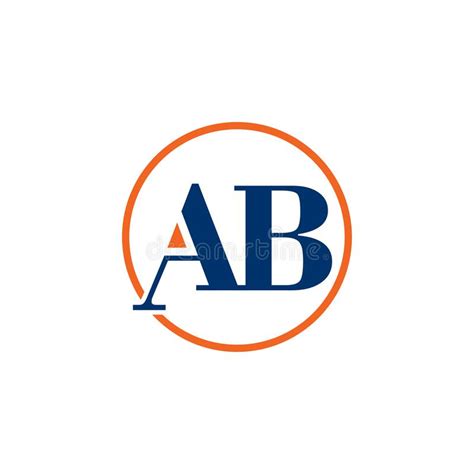 ab logo   business simple letter ab color vector logo concept