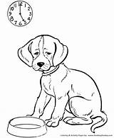 Coloring Puppy Pages Dog Honkingdonkey Hungry Sheet sketch template