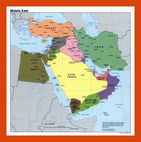 political map   middle east  maps   middle east